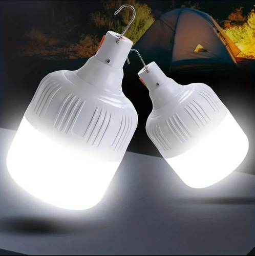 Foco Recargable 80 W De Emergencia Luz Blanca Portátil Blanco