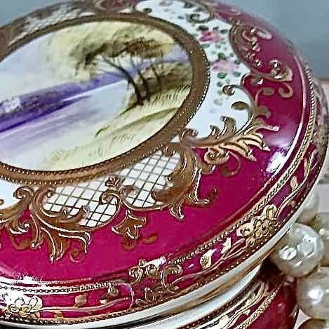 Imagen 3 de 10 de Antiguo Alhajero Porcelana Noritake