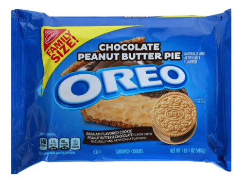 Oreo Galletas Chocolate Peanut Butter Pie Family Size Usa