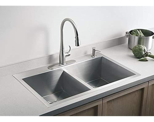 Torneira de cozinha Kohler 596-cp Simplice K-596-vs Vibrant Stainless