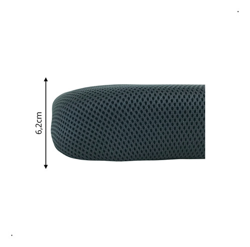 Conjunto Assento E Encosto C/ Tela Mesh Ergonômico Preto