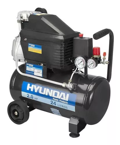 Compresor Hyundai Monofasico 2HP 100L 115PSI Correa