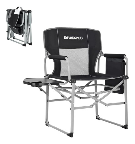 Silla Fundango Camping Directors Con Mesa Auxiliar Para Exte