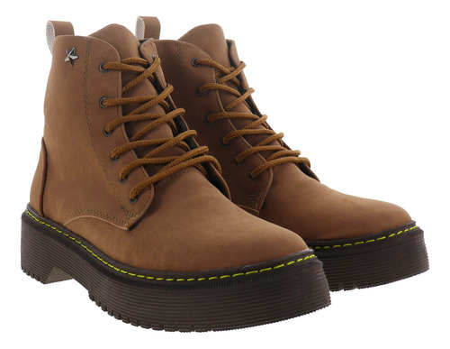 Imagen 3 de 4 de Botines Combate De Plataforma Chunky Moda Mujer Dama Erez