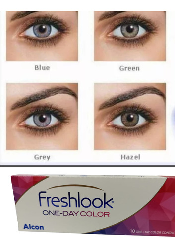 3 Pares De Pupilentes Freshlook + 1 Solucion + 3 Estuches