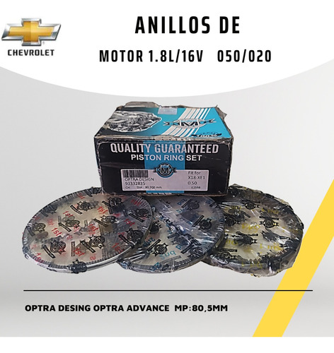Anillos De Chevrolet Optra Desing Astra Montana 050 (80.5mm)