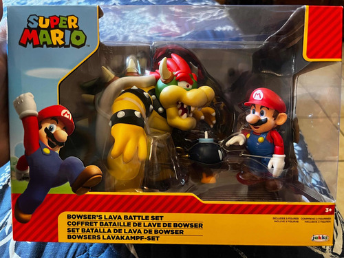 Super Mario Bros Bowser Batalla Lava Set Jakks Pacific (Usado)