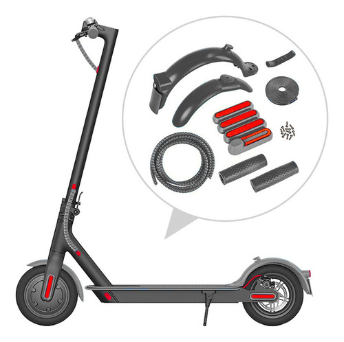 Juego Accesorios De Colores Para Personalizar Scooter Xiaomi