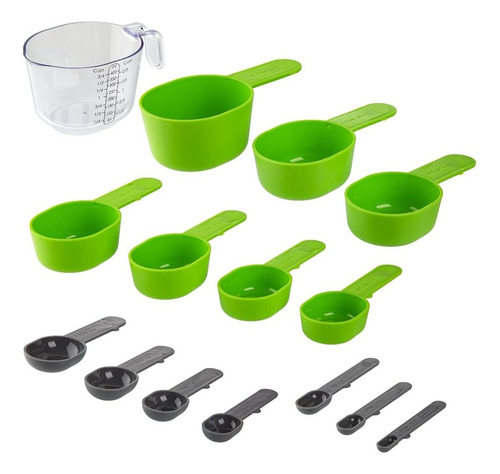 Prep Solutions - Juego De 15 Tazas Y Cucharas Medidoras Magn