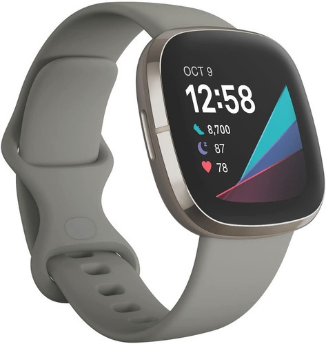 Fitbit Sense Advanced Health Smartwatch Silver Fb512srsg Color De La Caja Plateado