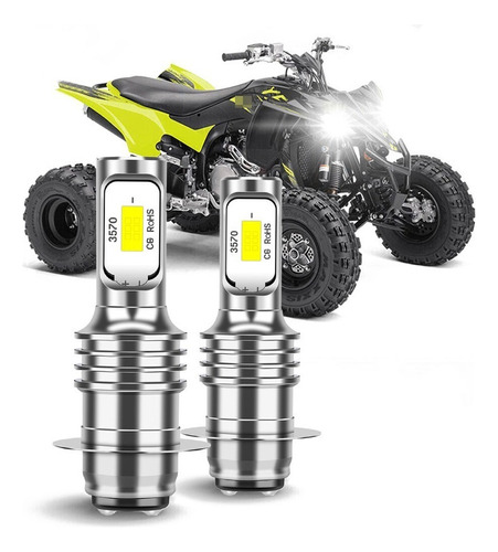 Faros Led H6 P15d Para Yamaha Grizzly 125 350 450 600 Yfm