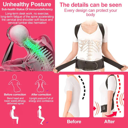 Chaleco Corrector De Postura Ortopédico Unisex Para Columna