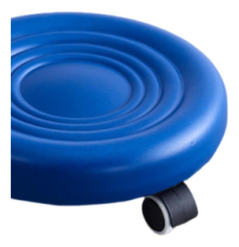 Reposapiés De Heces Giratorias Con Lana Baja Con Un Azul