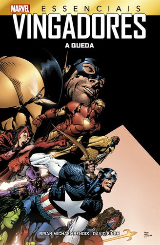 Vingadores: A Queda: Marvel Essenciais, de Bendis, Brian Michael. Editora Panini Brasil LTDA, capa dura em português, 2021