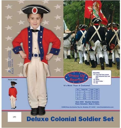 Disfraz Para Niño Soldado Colonial Talla Xl (16-18)