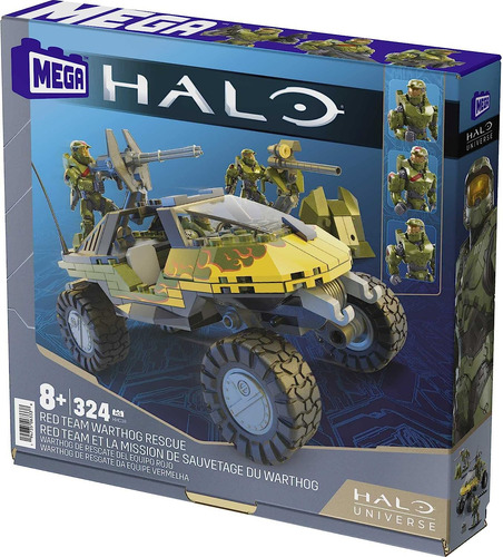 Mega Halo Rescue Warthog Rescue (324 Unidades), Color Rojo