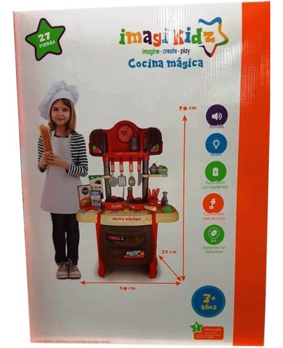 Cocina Magica Juguete Sonido Y Luces Para Niñas Imagi Kidz 