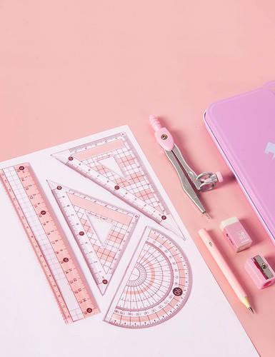 Kit De Herramientas Rosa Para Estudiantes De Matemáticas