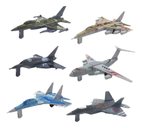 6 Piezas De Aviones De De Aleación, Simulación De