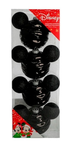 Esferas Navideñas Mickey Mouse, Disney Original 4 Piezas
