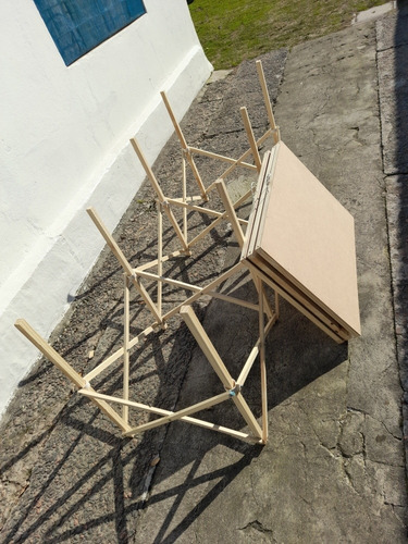 Mesa Plegable Tipo Valija 240x60 Caballete Feria