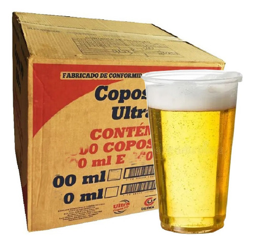 Copo Plástico Descartável Post Mix Liso 400ml (1cx) C/1000 Cor Transparente