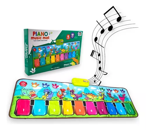 Piane Music Mat Tapete Musical 110x36cm Animais Crianças Infantil