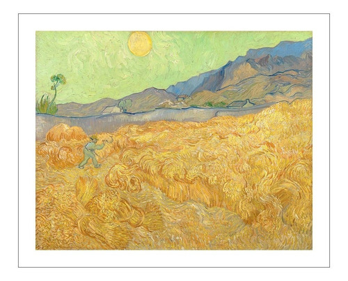 Lamina Fine Art Campo De Trigo Con Segador Van Gogh 50x60