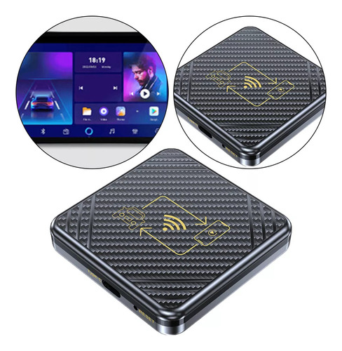Wireless Carplay Android Auto Smart Ai Box Gold