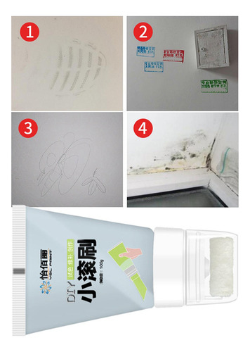 Pequeno Rolo De Drywall Tinta Para Parede Proteção De Azul