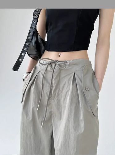 Pantalones Casuales De Verano De Pierna Ancha Para Mujer, Es