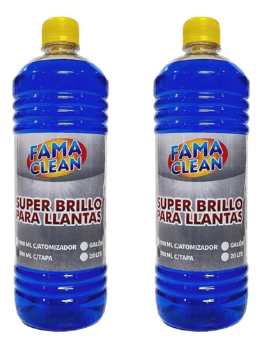 Super Brillo Azul P/ Llanta 1l S/ Atomizador Sb1lct Fama 2pz