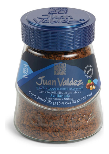 Cafe Colombiano Juan Valdez Avellana 95gr
