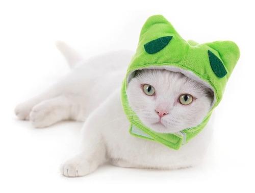 Divertido Disfraz De Rana Para Gato-gorros Para Gato