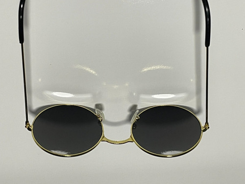 Gafas de sol redondas Motorhomestore con lente azul espejo y armazón dorado