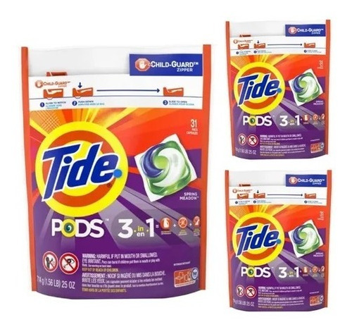 Detergente Tide Pods 3 En 1 X33