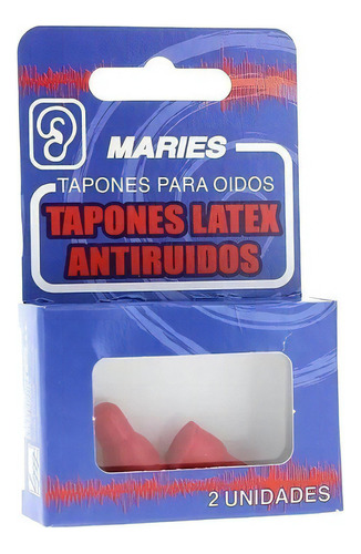 Maries Active Tapones Para Oídos Latex Antiruidos 2 Piezas Color Rojo