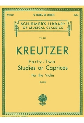 Book : Kreutzer - 42 Studies Or Caprices: Violin Method (...