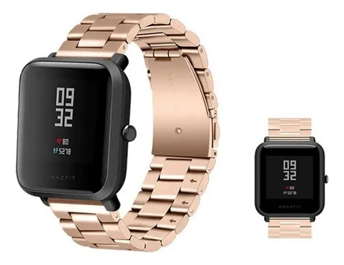 Correa acero Xiaomi Amazfit Bip (plata/oro rosa) 