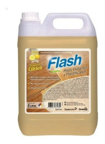 Limpiador Flash Cítrico Pisos Flotantes Y Plastificados 5l.