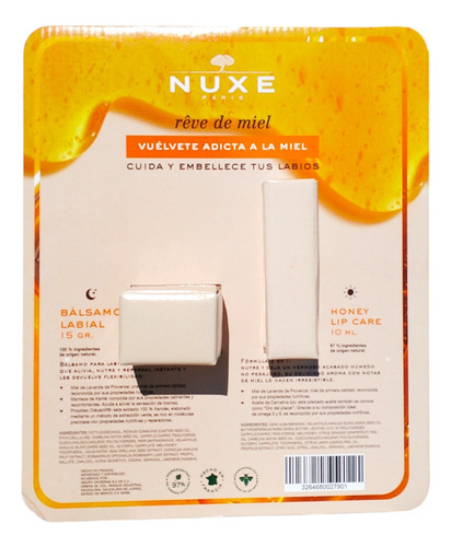 Pack Nuxe 2 Balsamos Labiales Día/noche 15gr/10ml De Miel