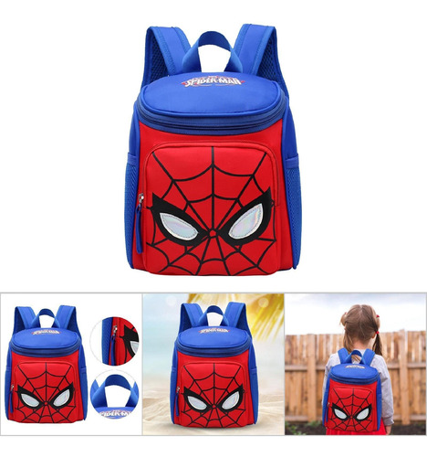 Mochila Con Diseño De Hombre Araña Para Niños