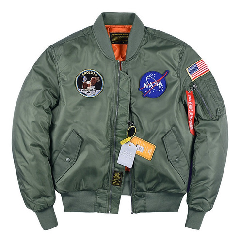 Chaqueta De Aviador Acolchada De Invierno De La Nasa