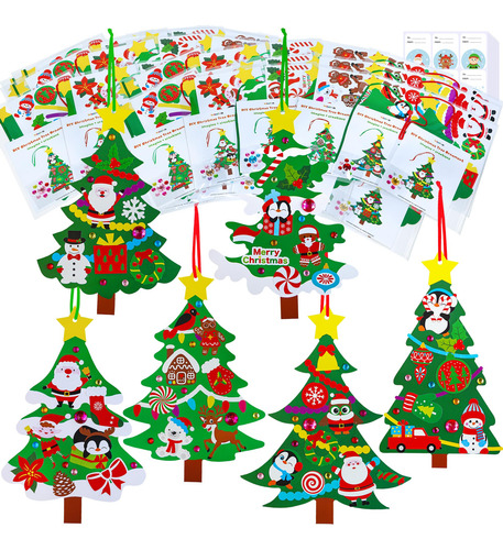 Juegos De Adornos De Navidad Para Manualidades Infantiles Claro, Verde, Rojo, Amarillo Nombre Del Diseño