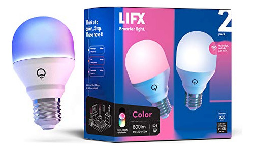 Bombilla Led Inteligente A19 De Colores 800 Lúmenes, B...