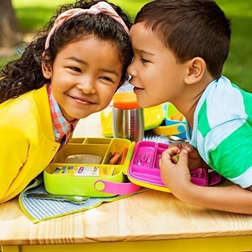 Caixa De Almoço Infantil Munchkin Bento Box, Verde Cor Amarelo-amarelo Verde Azul Claro