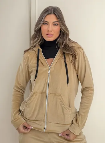 Campera Mujer  Plush Bifaz Elastizada Abrigada Con Capucha 