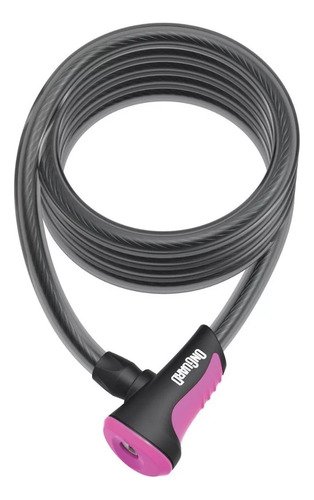 Imagen 1 de 6 de Candado De Cable Onguard 8164 180cmx10mm Bicicleta Rosa