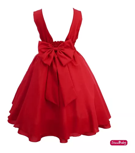 Vestido Infantil Vermelho Formatura Daminha Natal Princesa