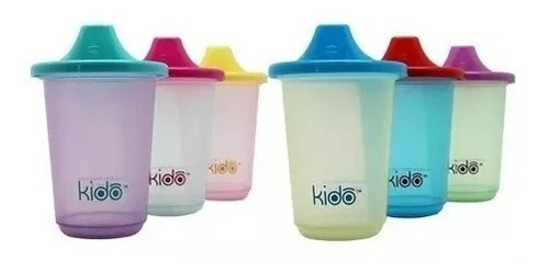 Set 3 Vasos Entrenador Antiderrame Bebe Niño 300ml Keep Kido